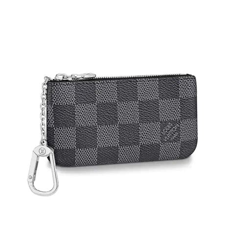 louis vuitton pochette cle key pouch damier graphite black/gray|Louis Vuitton Pochette Cle Key Pouch Damier Graphite .